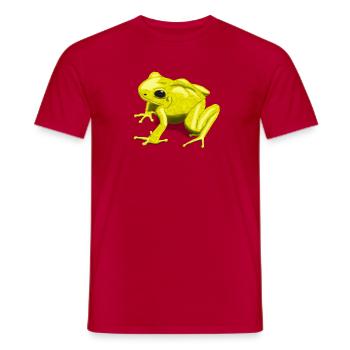 grenouille flèche empoisonnée jaune - T-shirt homme - rouge - Devant - AI Model Male 178 dark (178cm)