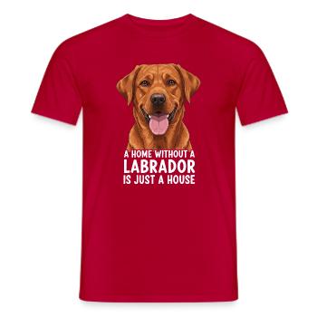 Labrador Sayings Motif for Dog Lovers - Men's T-Shirt - red - Front - AI Model Male 178 dark (178cm)