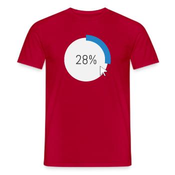 Blue Progress Ring IT Software PC Computer - Men's T-Shirt - red - Front - AI Model Male 178 dark (178cm)