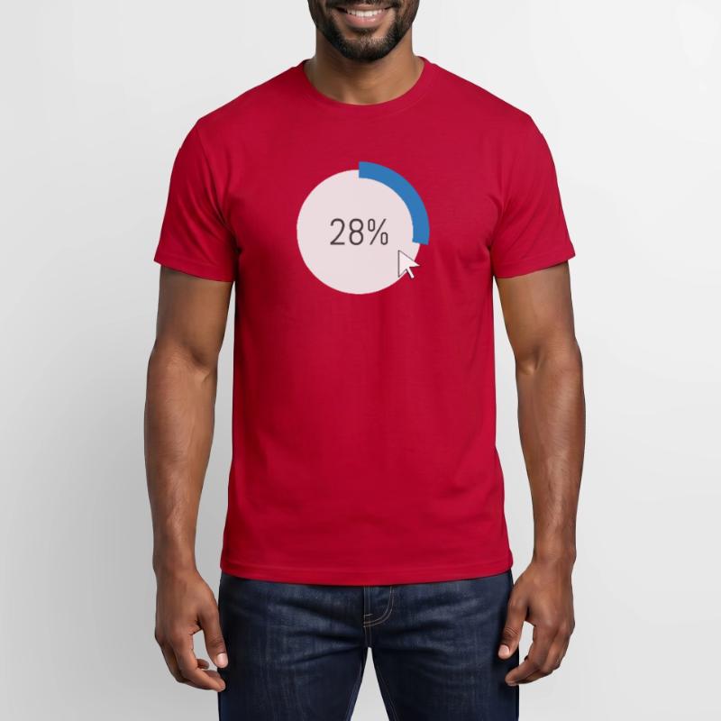 Blauer Fortschritt Ring IT Software PC Computer  Männer T-Shirt