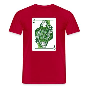 Queen Of Shamrock St Patrick’s Irish - Men's T-Shirt - red - Front - AI Model Male 178 dark (178cm)