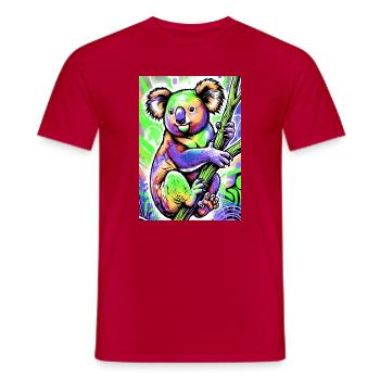 Koala - Men's T-Shirt - red - Front - AI Model Male 178 dark (178cm)