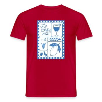 Dolce Vita - Männer T-Shirt - Rot - Vorne - AI Model Male 178 dark (178cm)
