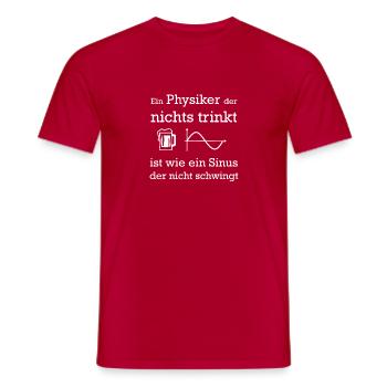 Physiker Sinus - Männer T-Shirt - Rot - Vorne - AI Model Male 178 dark (178cm)