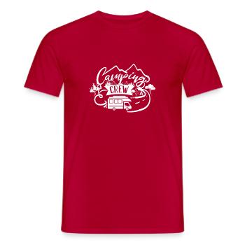 camping - Men's T-Shirt - red - Front - AI Model Male 178 dark (178cm)