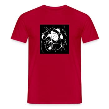 Art - Licht im dunkeln - Männer T-Shirt - Rot - Vorne - AI Model Male 178 dark (178cm)