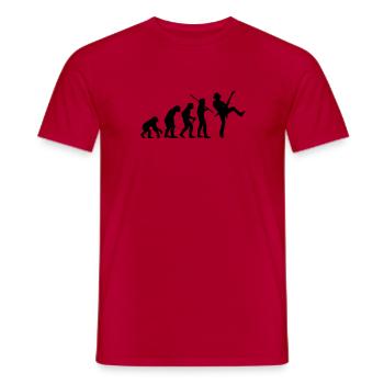Evolution Cowboy Rocker - T-shirt homme - rouge - Devant - AI Model Male 178 dark (178cm)