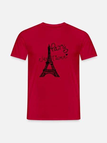 Paris Je T'aime Tour Eiffel - T-shirt homme - rouge