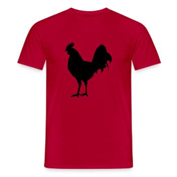 hahn - Männer T-Shirt - Rot - Vorne - AI Model Male 178 dark (178cm)