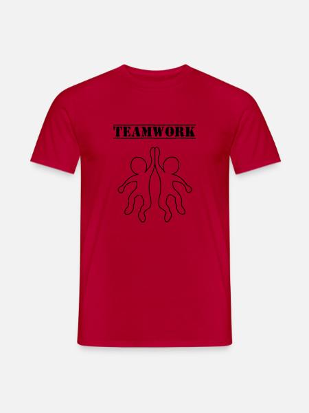 teamwork_01 - Männer T-Shirt - Rot