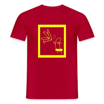 Fun Fun Drôle - T-shirt homme - rouge - Devant - AI Model Male 178 dark (178cm)