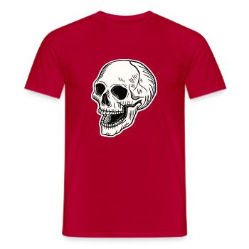 Skull Skeleton Skull Horror Cadeau d’Halloween - T-shirt homme - rouge - Devant - AI Model Male 178 dark (178cm)