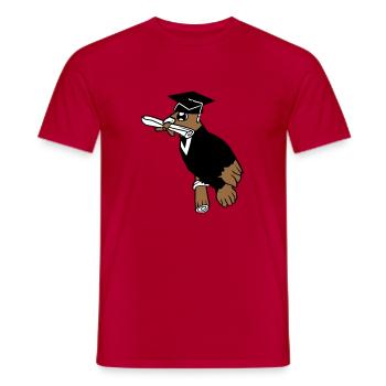 Diplôme d’études secondaires Certificat d’études secondaires Certificat - T-shirt homme - rouge - Devant - AI Model Male 178 dark (178cm)