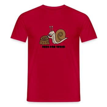 Need for Speed with black lettering - Men's T-Shirt - red - Front - AI Model Male 178 dark (178cm)