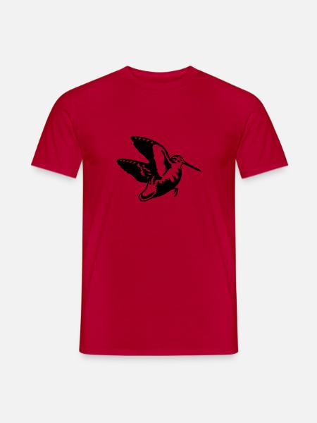 beccaccia in volo - T-shirt uomo - rosso