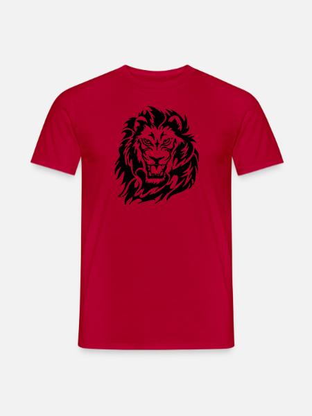 Angry Lion - Men's T-Shirt - red