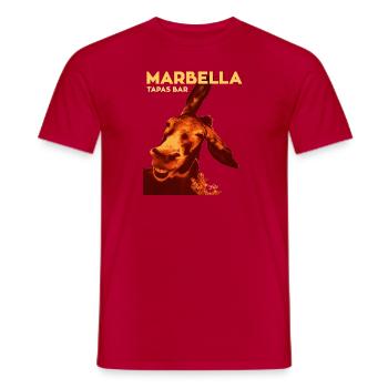 DONKEY SOSO MARBELLA-TAPA-BAR - Männer T-Shirt - Rot - Vorne - AI Model Male 178 dark (178cm)