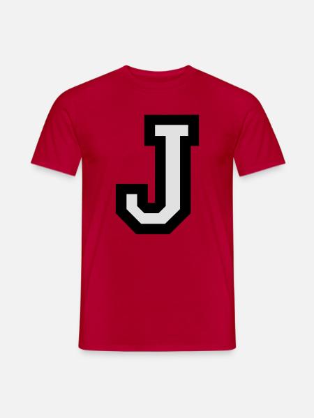 Buchstabe J - Männer T-Shirt - Rot