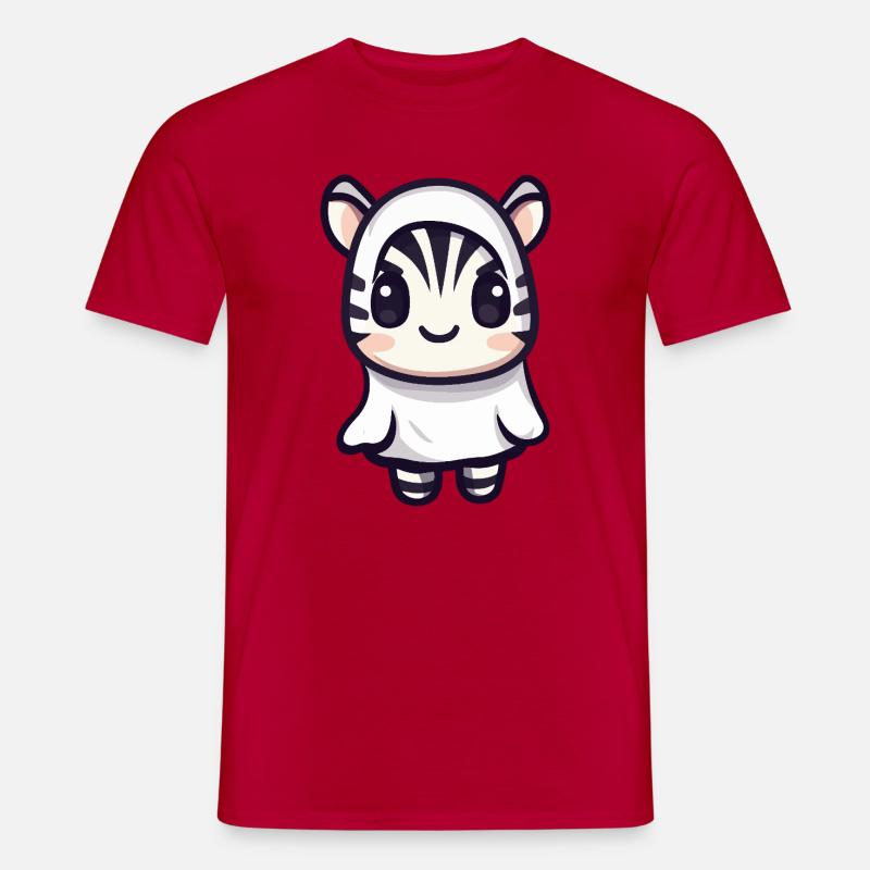 Zebra Halloween Geist - Männer T-Shirt - Rot