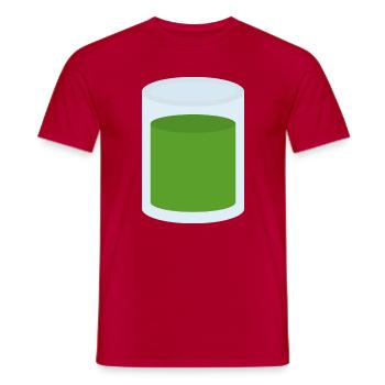 Grüner Saft im Glas - Männer T-Shirt - Rot - Vorne - AI Model Male 178 dark (178cm)