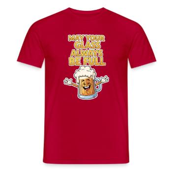 Bierglas Spruch Motiv - Männer T-Shirt - Rot - Vorne - AI Model Male 178 dark (178cm)