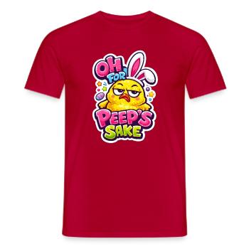 Happy Easter Easter Chick Vintage - Men's T-Shirt - red - Front - AI Model Male 178 dark (178cm)
