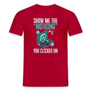 Réseau de soutien informatique drôle de cybersécurité - T-shirt homme - rouge - Devant - AI Model Male 178 dark (178cm)