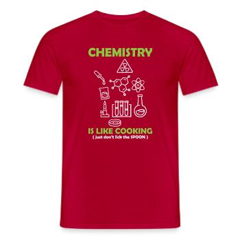 Chemielehrer Chemie Chemiker - Männer T-Shirt - Rot - Vorne - AI Model Male 178 dark (178cm)