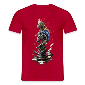 Elektrischer Königlicher Ritter - Männer T-Shirt - Rot - Vorne - AI Model Male 178 dark (178cm)