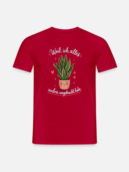 Bogenhanf Weil ich alles andere umgebracht habe - Männer T-Shirt - Rot