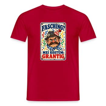 Fasching Kostüm grantig - Männer T-Shirt - Rot - Vorne - AI Model Male 178 dark (178cm)