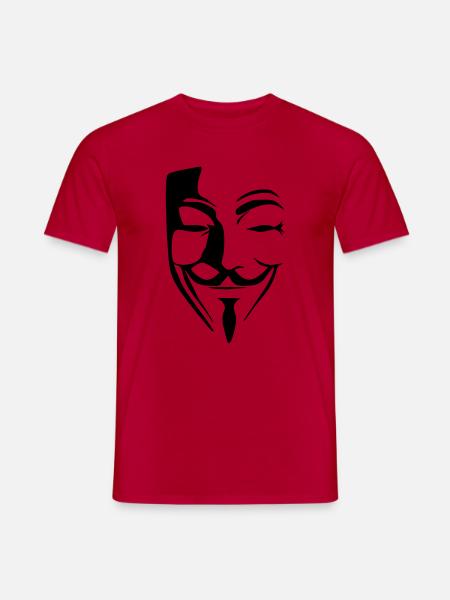 anónimo anonymous - Männer T-Shirt - Rot