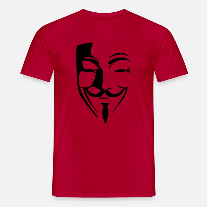 anónimo anonymous - Männer T-Shirt - Rot