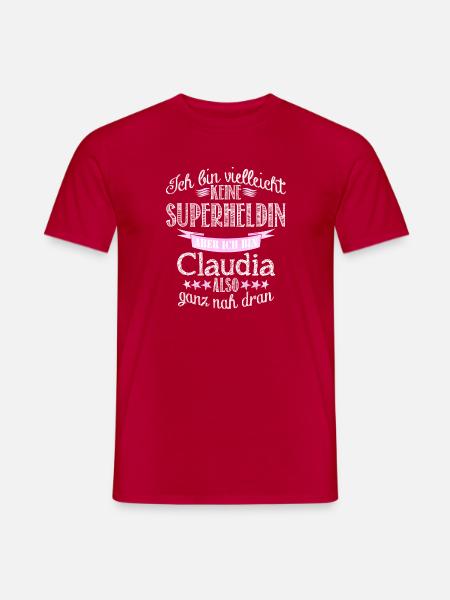 claudia - Männer T-Shirt - Rot
