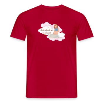 Geschenk für Schwangere 💗 Schmetterlinge im Bauch - Männer T-Shirt - Rot - Vorne - AI Model Male 178 dark (178cm)