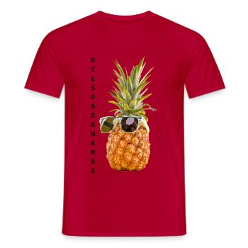 Dies das Ananas - Männer T-Shirt - Rot - Vorne - AI Model Male 178 dark (178cm)