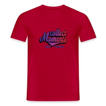 Traveling on journey Traveling travelers go around the world - Men's T-Shirt - red - Front - AI Model Male 178 dark (178cm)