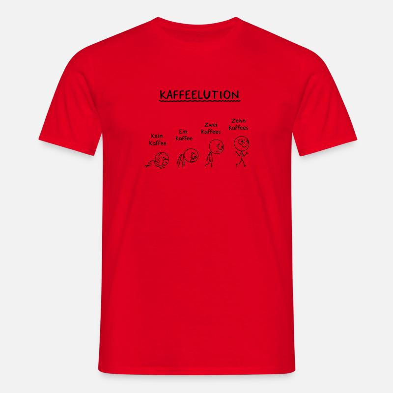 Die Kaffeelution - Männer T-Shirt - Rot