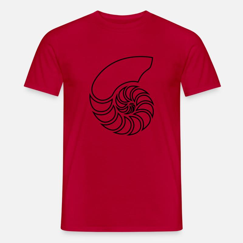 Nautilus Spirale Shell - Männer T-Shirt - Rot