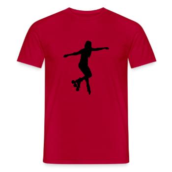 inline skates girl - Männer T-Shirt - Rot - Vorne - AI Model Male 178 dark (178cm)