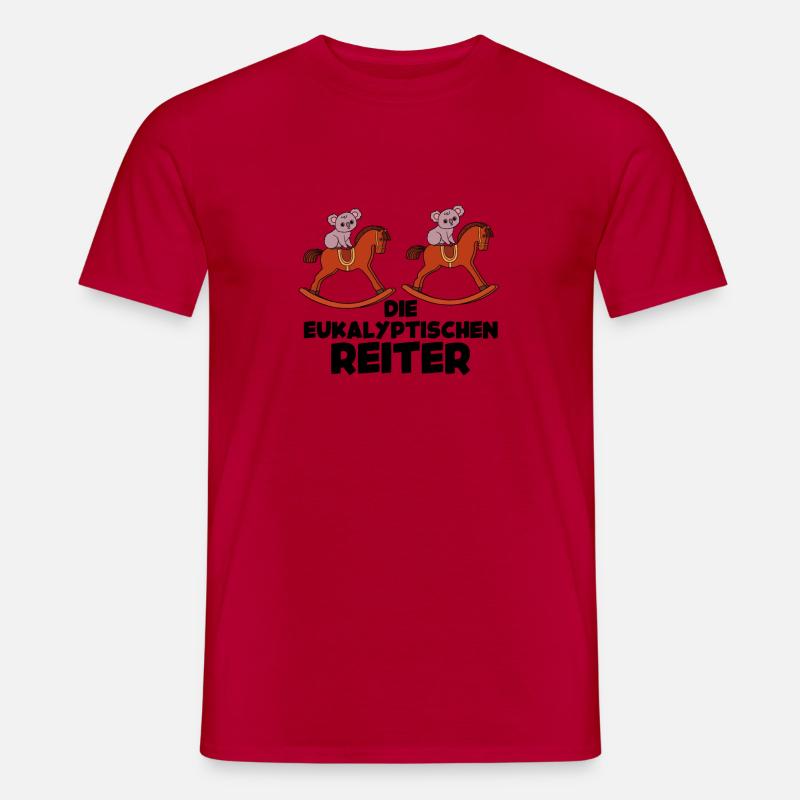 Koala Reiter - Männer T-Shirt - Rot