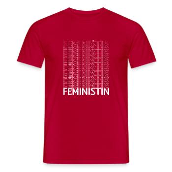 Smeilie Girls Fun Women’s Power Emancipation - T-shirt homme - rouge - Devant - AI Model Male 178 dark (178cm)