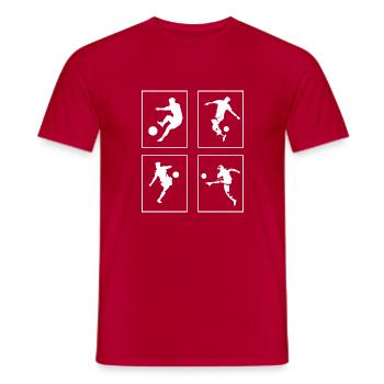 Fußball Soccer - Men's T-Shirt - red - Front - AI Model Male 178 dark (178cm)
