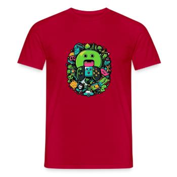 the green gamer - Männer T-Shirt - Rot - Vorne - AI Model Male 178 dark (178cm)