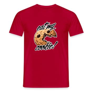 eat my cookie - Männer T-Shirt - Rot - Vorne - AI Model Male 178 dark (178cm)