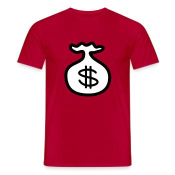 backpack suitcase backpack bag briefcase83 - Men's T-Shirt - red - Front - AI Model Male 178 dark (178cm)