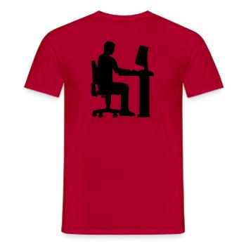 Programmer - Men's T-Shirt - red - Front - AI Model Male 178 dark (178cm)