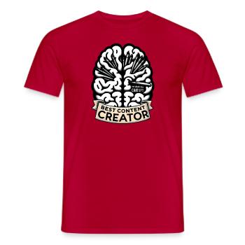 Content Creator Masterpiece - Männer T-Shirt - Rot - Vorne - AI Model Male 178 dark (178cm)
