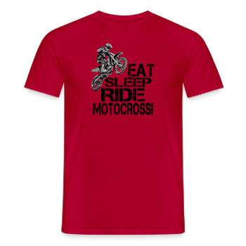 Motocross Moto Bike Stunt Motorsport cadeau - T-shirt homme - rouge - Devant - AI Model Male 178 dark (178cm)