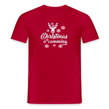 hiver - T-shirt homme - rouge - Devant - AI Model Male 178 dark (178cm)